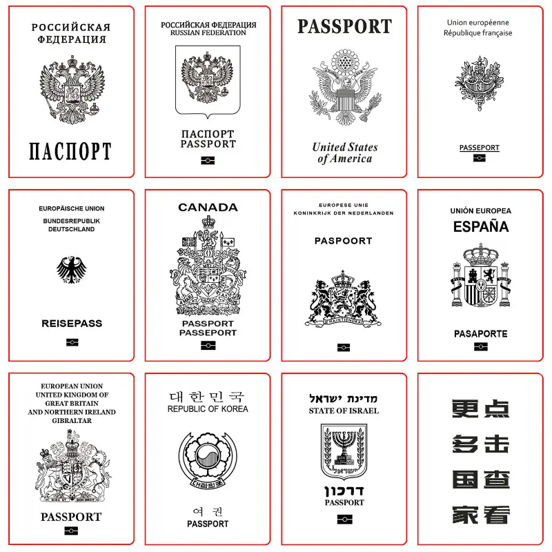 Genuine Leather Passport Cover for Netherlands Dutch Credit Card Holder Holland Passport Case Travel Wallet
