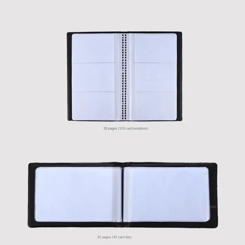 40/120 Leather Cards ID Credit Card Holder Book Case Organizer Business Cards ID Container Credit Card Holder Case