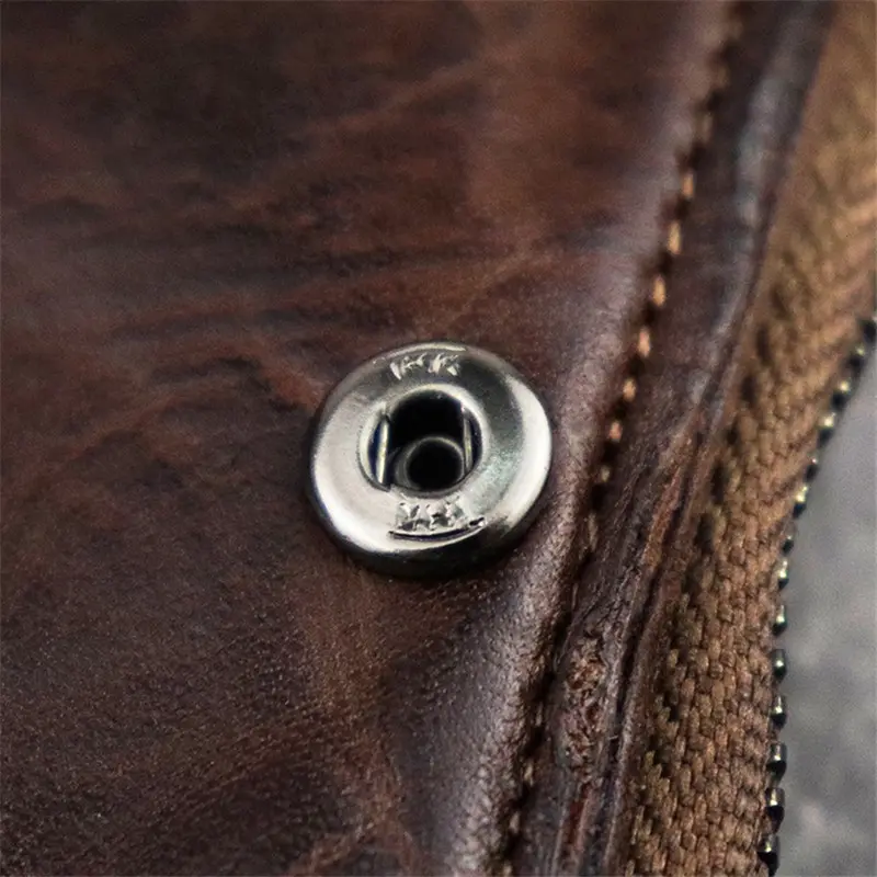 Vintage simple Men women soft genuine leather zipper multi function coin purse natural cowhide small money and cards Wallets