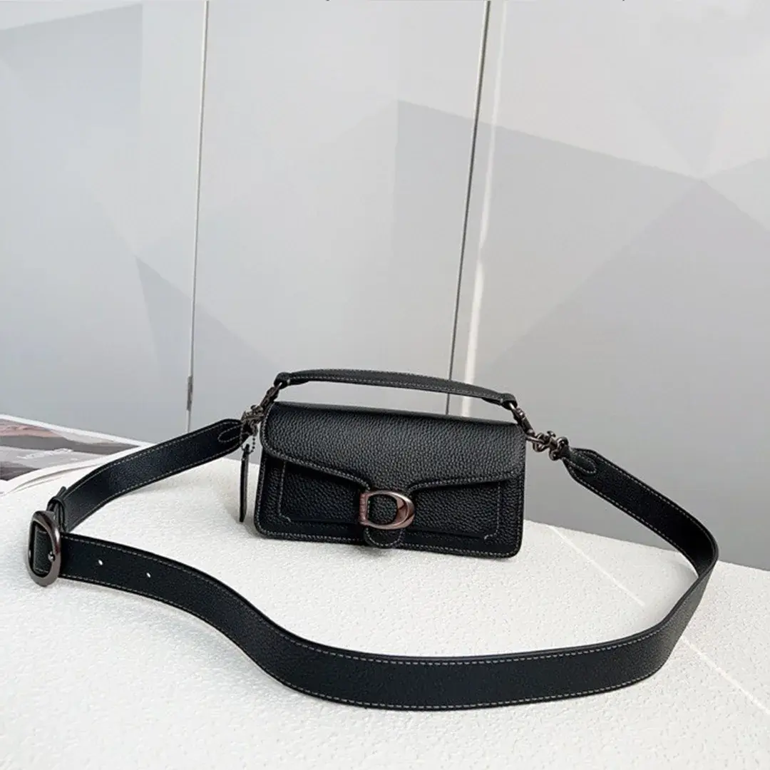 2023 New Style Lychee Pattern Cow Leather Tabby Bag Vintage European And American Style Single Shoulder Crossbody Bag For Women