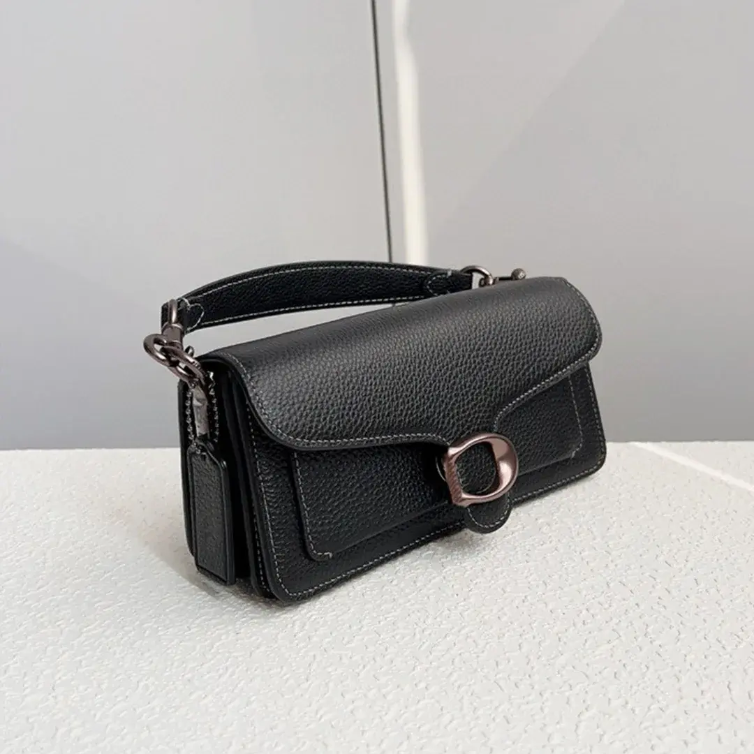 2023 New Style Lychee Pattern Cow Leather Tabby Bag Vintage European And American Style Single Shoulder Crossbody Bag For Women
