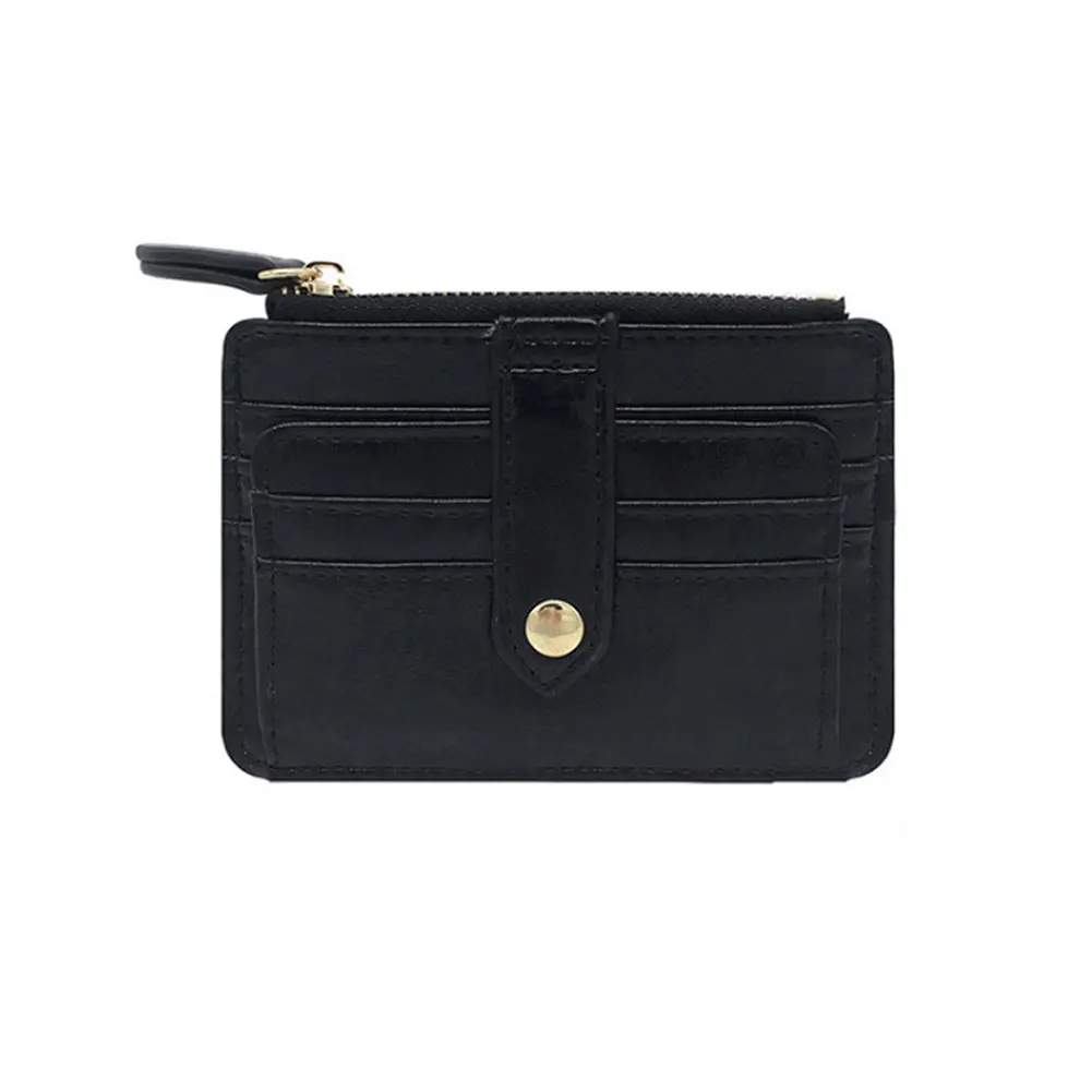 Fashion Small Men's Credit ID Card Holder Wallet Male Slim Leather Wallet with Coin Pocket Purse for Men Women