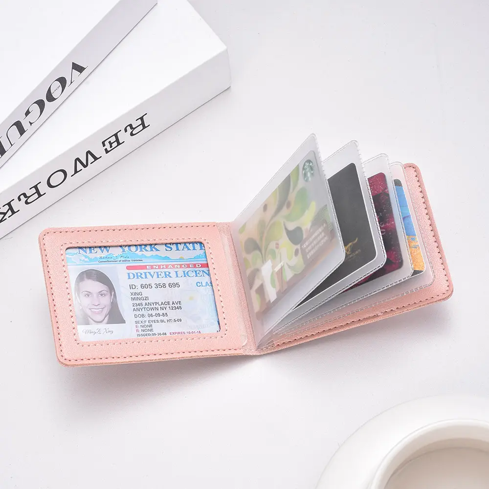 1PC Sleek Black Faux Leather Wallet - Credit Card, Driver's License & ID Holder for Everyday Use