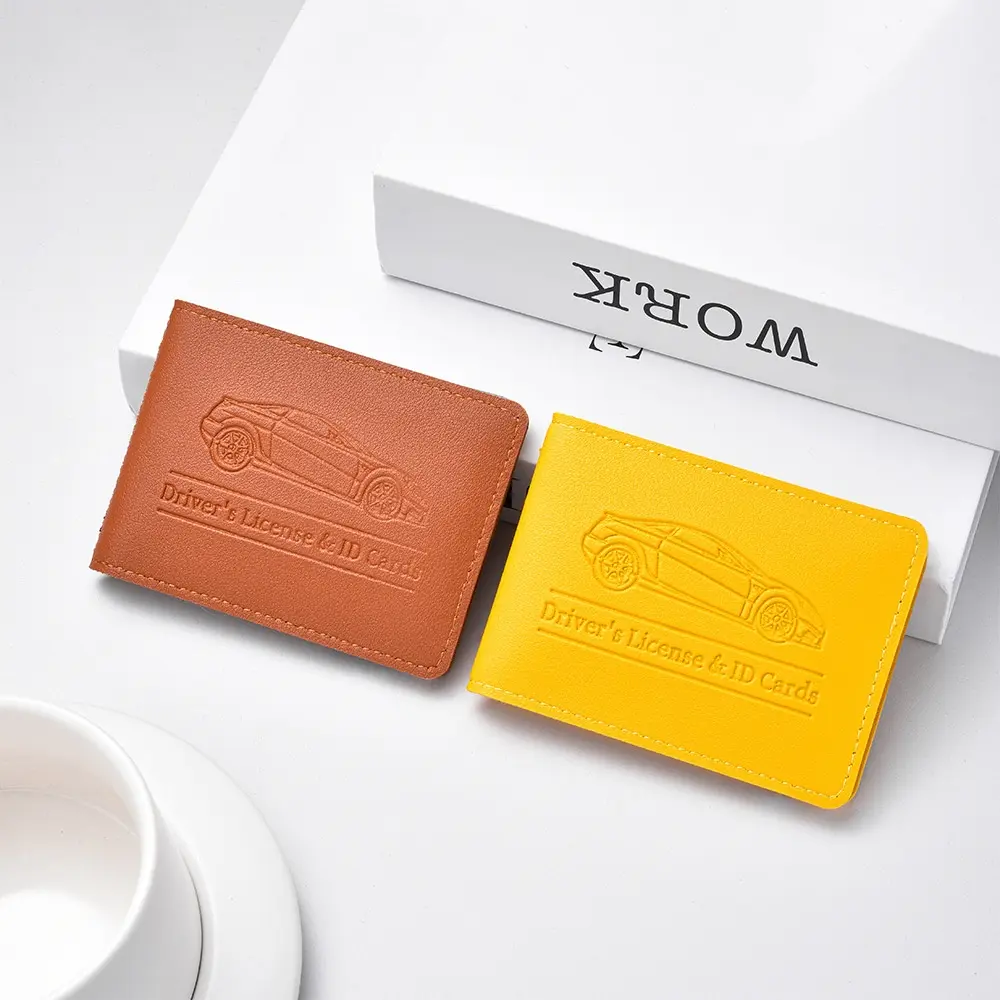 1PC Sleek Black Faux Leather Wallet - Credit Card, Driver's License & ID Holder for Everyday Use