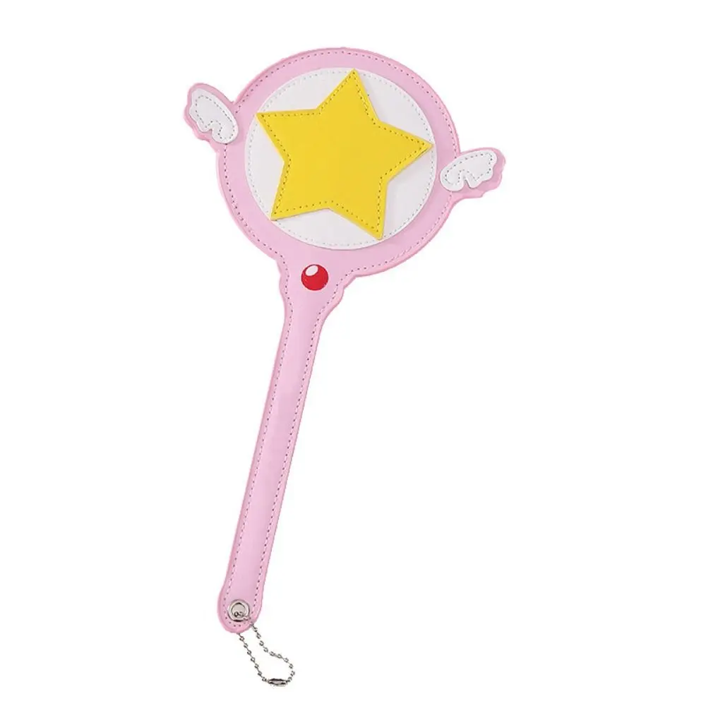 High Quality Anime Star Magic Wand Card Bag Cute PU Leather Protection Case with Wings Card Case Bus Subway Card