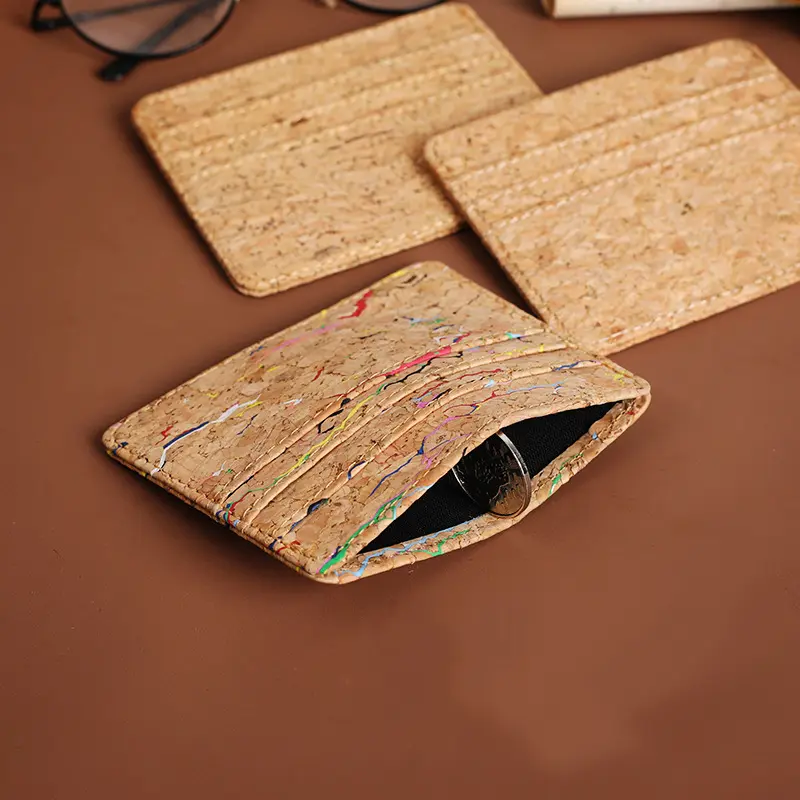 New Cork PU Leather Air Ticket Passport Cover Fashion ID Business Card Holder Mini Wallet Travel Abroad Passport Protection Case