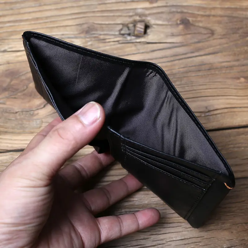 NZPJ First Layer Cowhide Leather Mini Wallet Genuine LeatherMen And Women Credit Card Holder Coin Purse Ladies Compact Purse