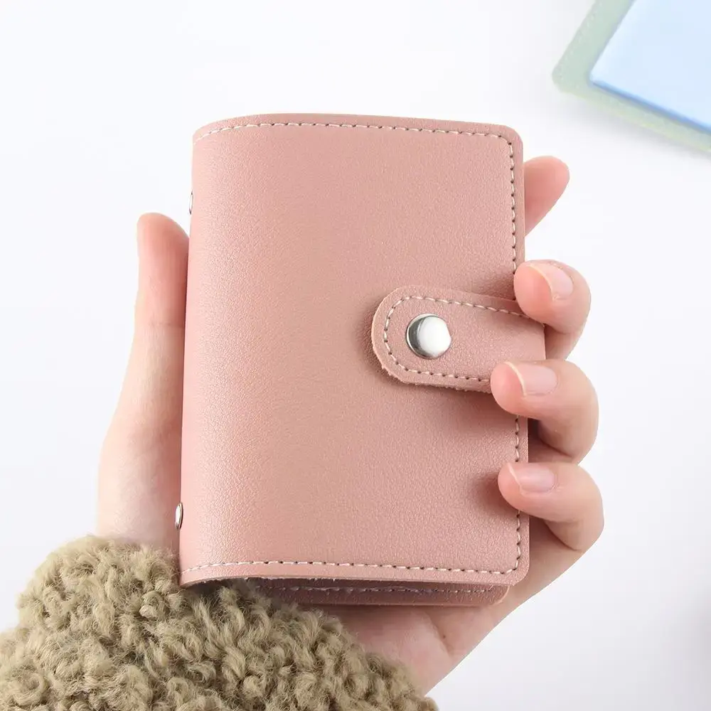New Anti-theft ID Credit Card Holder Fashion Women's 26 Cards Slim PU Leather Pocket Case Purse Wallet Bag for Women Men Female