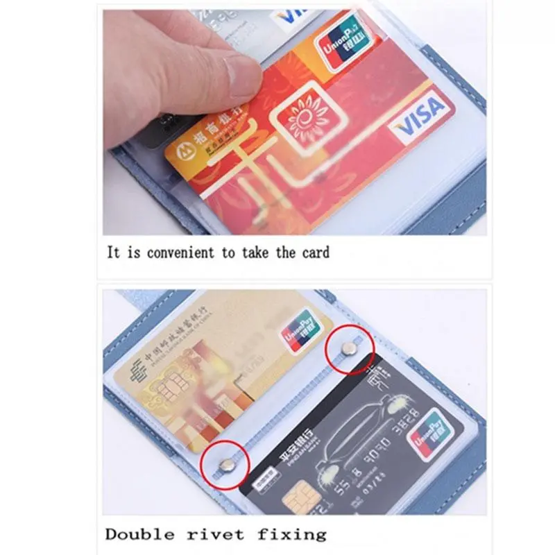 New Anti-theft ID Credit Card Holder Fashion Women's 26 Cards Slim PU Leather Pocket Case Purse Wallet Bag for Women Men Female