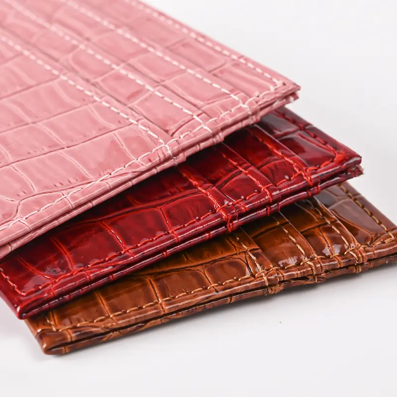 Crocodile Pattern Card Holder Wallet Pu Leather Thin Women's  Business Credit Card Case Bag Student Id Bus Card Cover Purse
