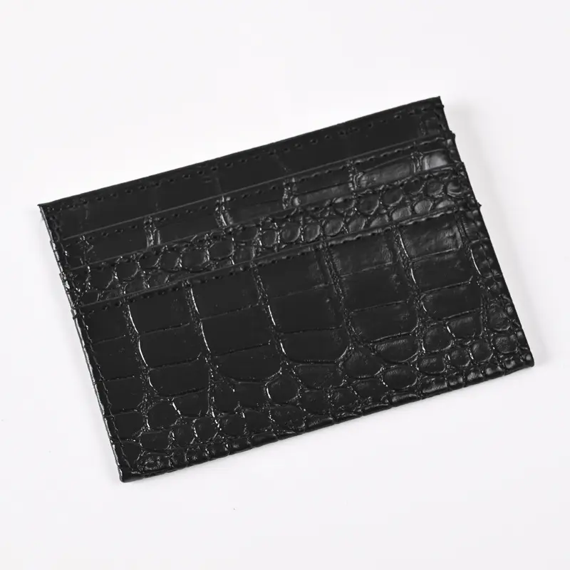 Crocodile Pattern Card Holder Wallet Pu Leather Thin Women's  Business Credit Card Case Bag Student Id Bus Card Cover Purse