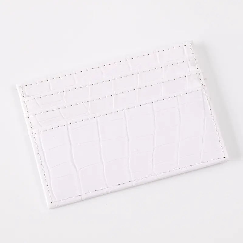 Crocodile Pattern Card Holder Wallet Pu Leather Thin Women's  Business Credit Card Case Bag Student Id Bus Card Cover Purse