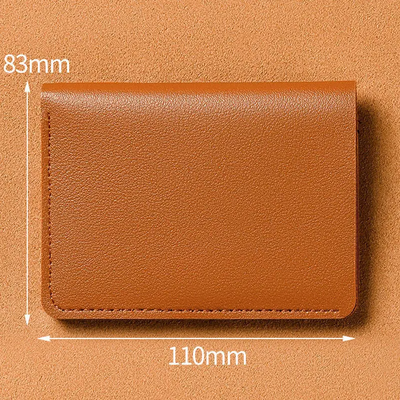 Minimalist PU Leather Card Holder – Slim RFID Wallet for Men & Women with Coin Pocket