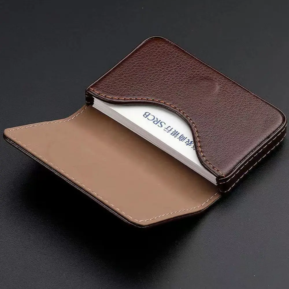 Card Holder for Men/Women Magnetic Buckle Large Capacity High-Grade PU Leather Credit Bank Card Case Card Box Card Packs