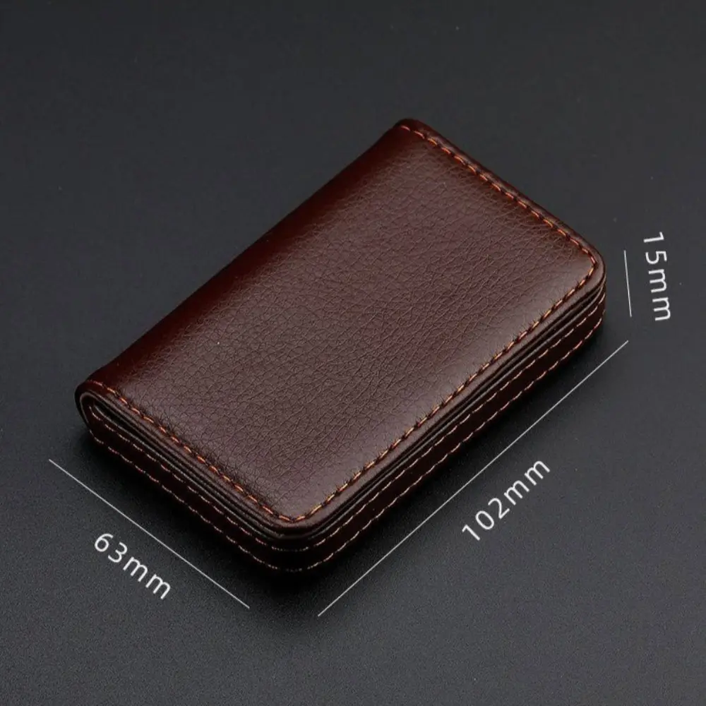 Card Holder for Men/Women Magnetic Buckle Large Capacity High-Grade PU Leather Credit Bank Card Case Card Box Card Packs