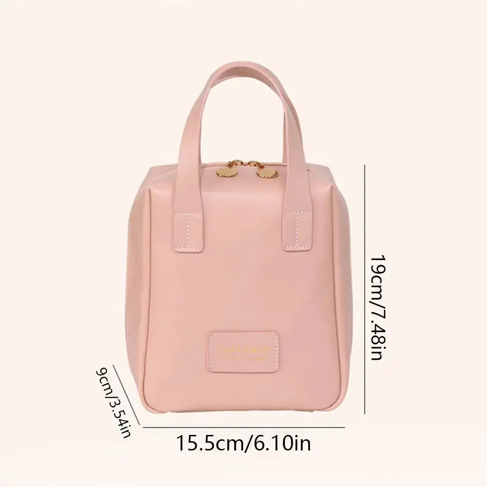 Large Capacity Travel Cosmetic Bag Portable Leather Toiletry Bag with Handle Organizer Multifunctional Waterproof Makeup Bag