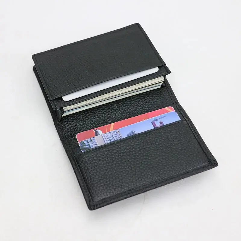Genuine Leather Business Card Holder Name Card Case Credit Card Wallet for Men & Women