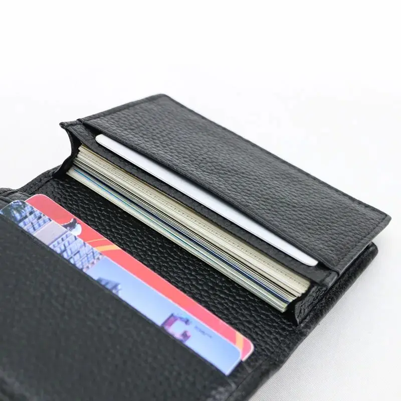 Genuine Leather Business Card Holder Name Card Case Credit Card Wallet for Men & Women