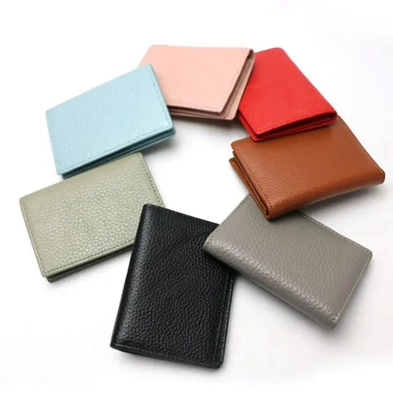 Genuine Leather Business Card Holder Name Card Case Credit Card Wallet for Men & Women