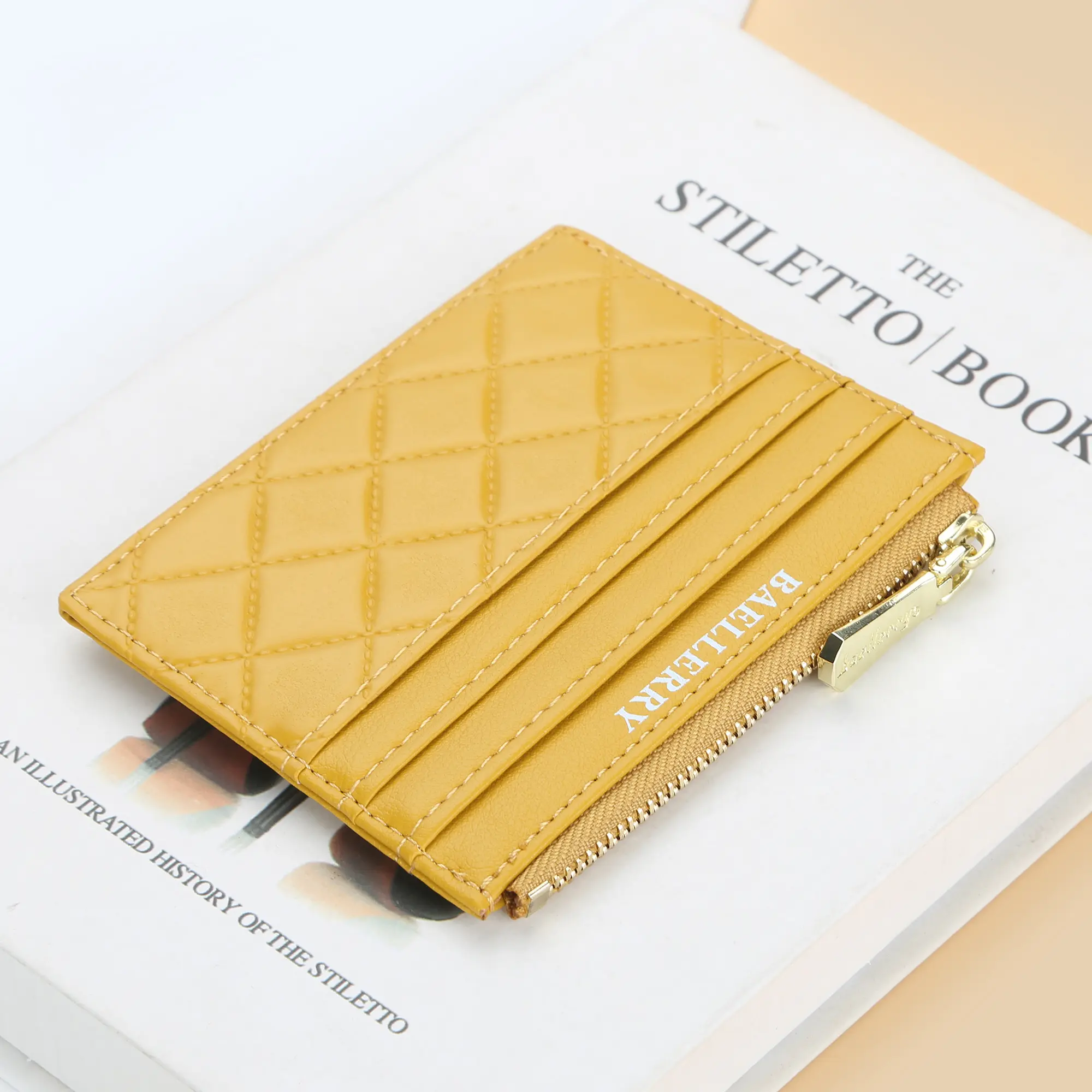 Baellerry New Mini Women Wallets Card Wallets Slim Zipper PU Leather Top Quality Fashion Female Purse Card Holder Wallet