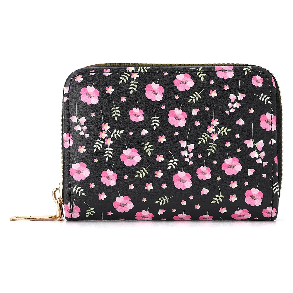 Multi Card Slot Holder Exquisite Small Girl Fashion Zipper Coin Identity Credit Card Holder PU Leather Women's Coin Purse