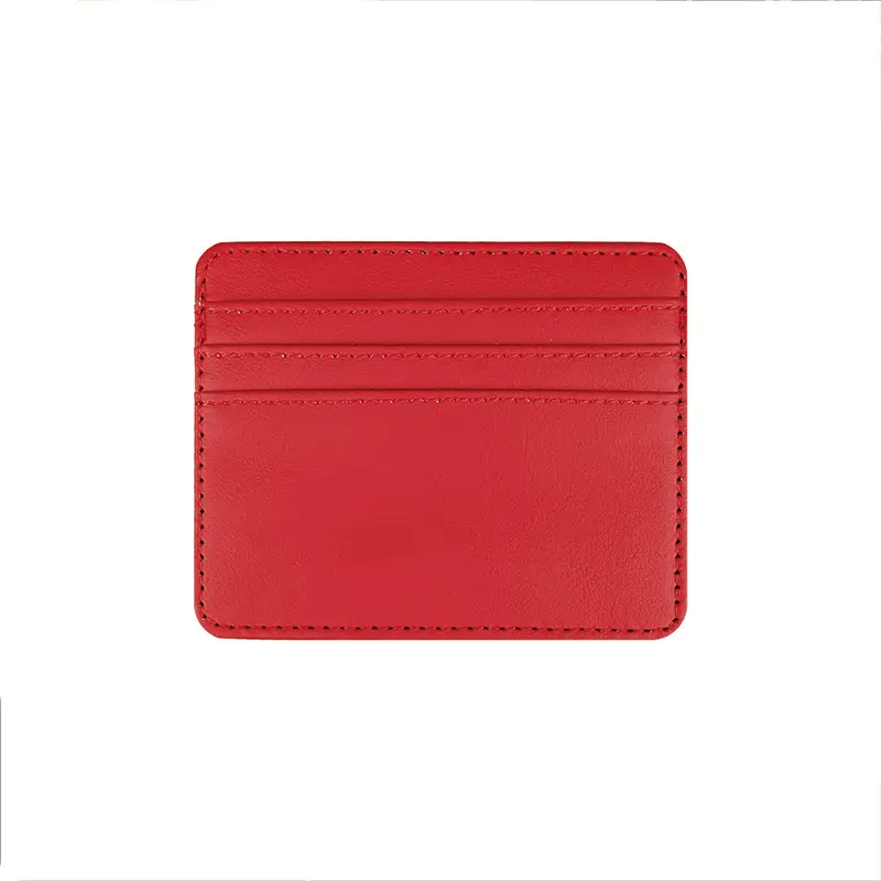 PU Leather ID Card Case - Slim Multi-Slot Holder for Bank/Credit Cards