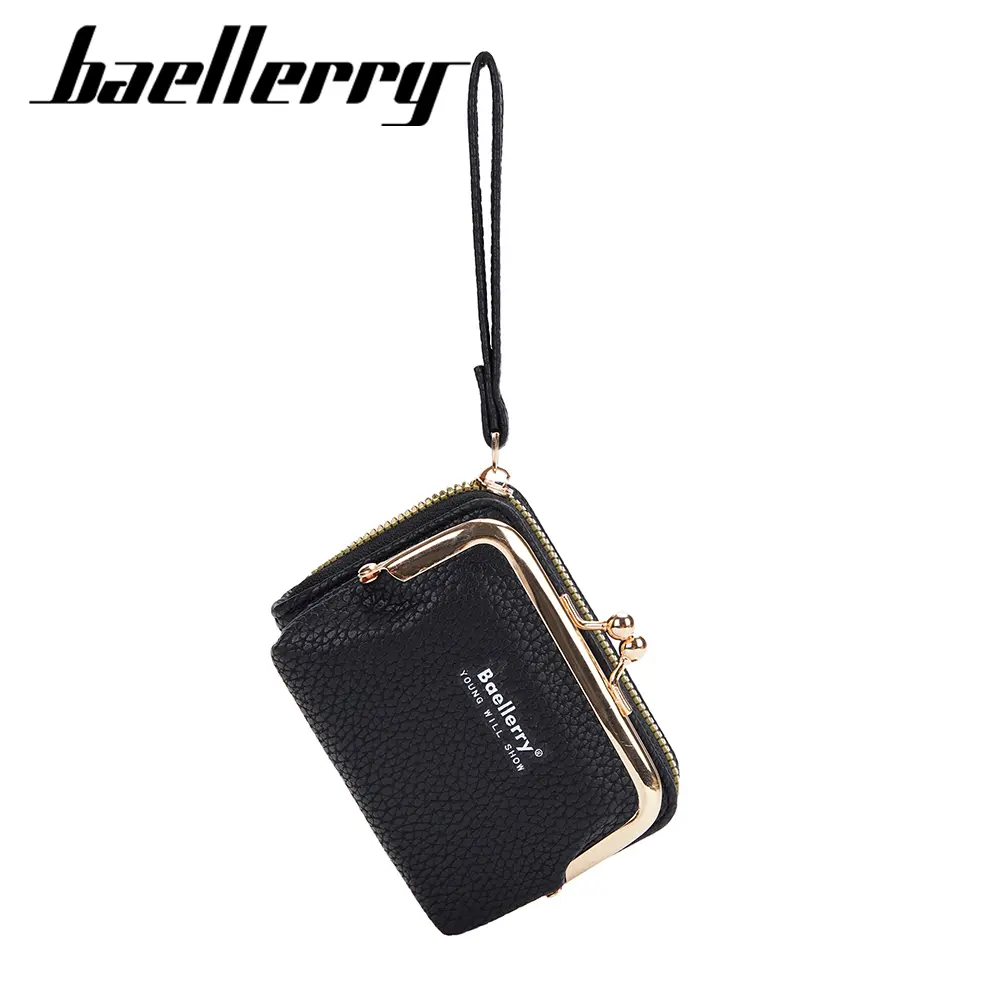 New Baellerry Short Women Wallets Luxury Brand Card Holder Female Purse PU Leather Simple Coin Pocket Cute Women's Wallet
