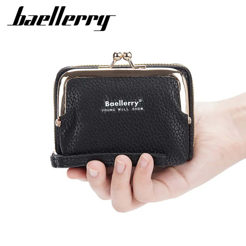 New Baellerry Short Women Wallets Luxury Brand Card Holder Female Purse PU Leather Simple Coin Pocket Cute Women's Wallet