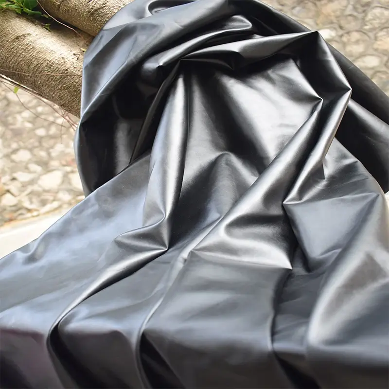 Woven Fabric Cowhide Cotton Coated Cloth Matte Leather Metallic Designer for Clothing  Diy  Sewing Material Wholesale