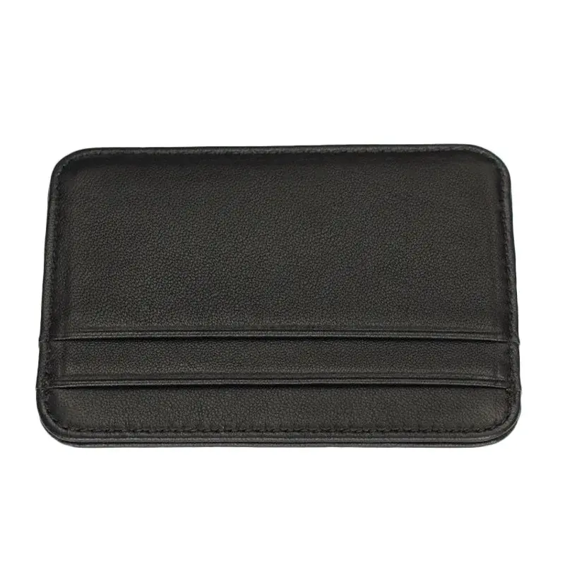 Real Cow Genuine Leather Credit Card Holder Wallet Men Women Slim Thin Minimalist Wallet Purse Money Bank Cardholder Case Choice