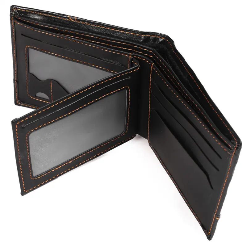 GUBINTU Fashion Embossed PU Leather Mens Wallet Short Coin Purse Student Slim Wallets ID Credit Card Holder Brand Wallet For Men