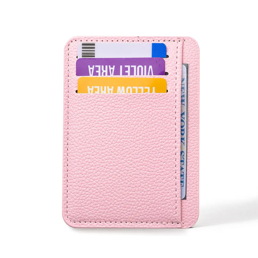 1pcs Women's Short Ultra Thin Mini Fashion Bank Card Credit Card Holder Wallet Simple PU Leather Card Holder