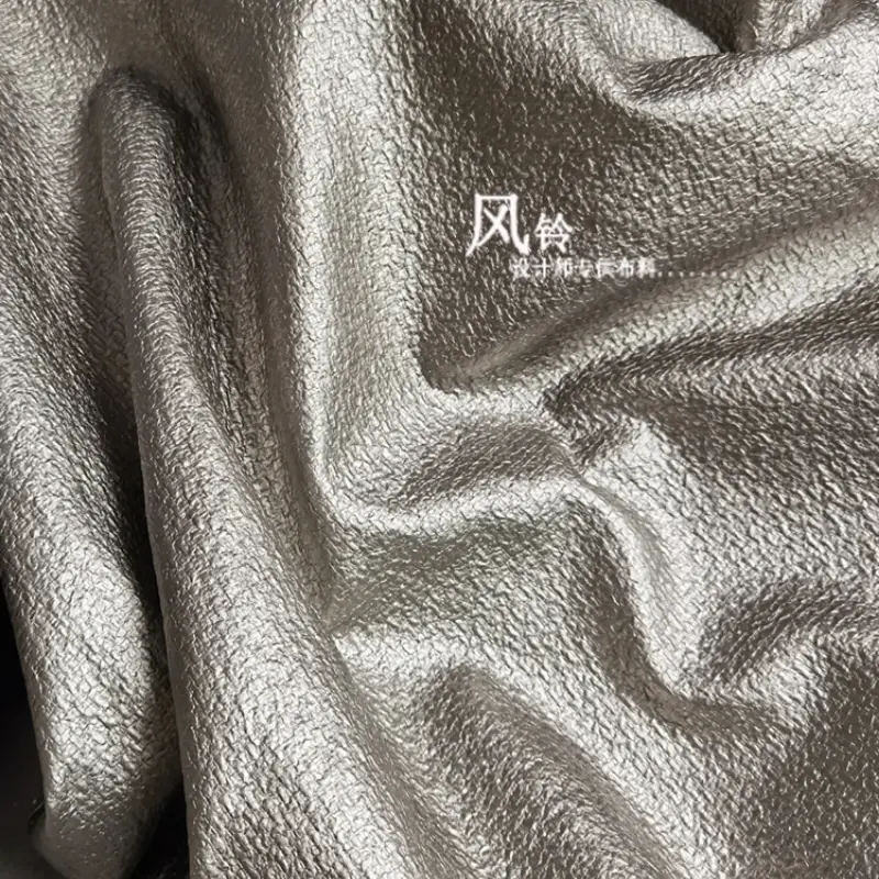 Waterproof Imitation Leather Fabric for Outerwear Clothing Designer Handmade Diy Sewing Material Cloth Wholesale