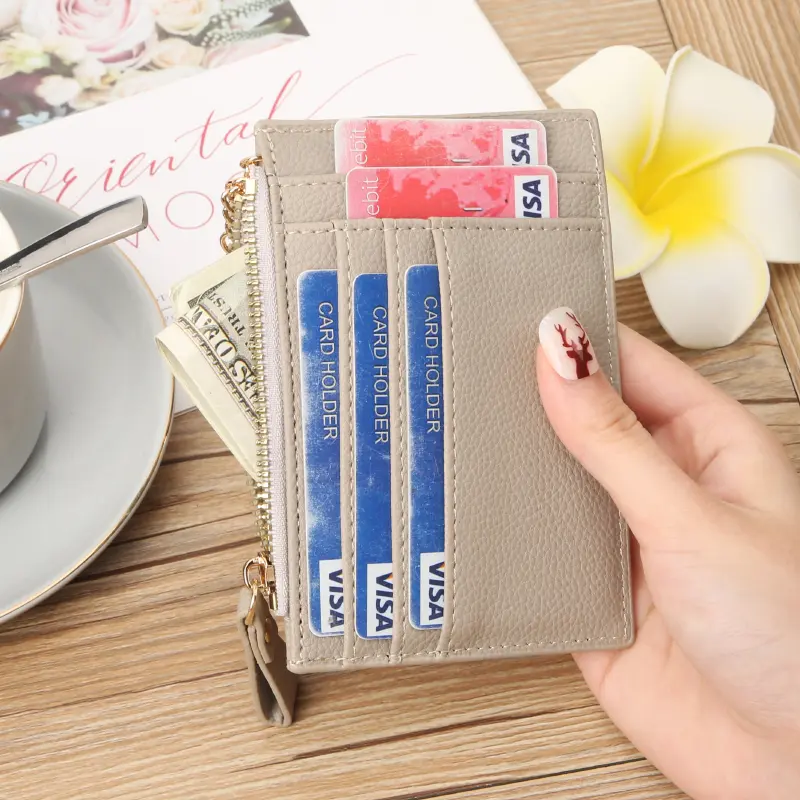 New mini student Korean women's foreign trade purse keychain cute multi-card simple creative card bag