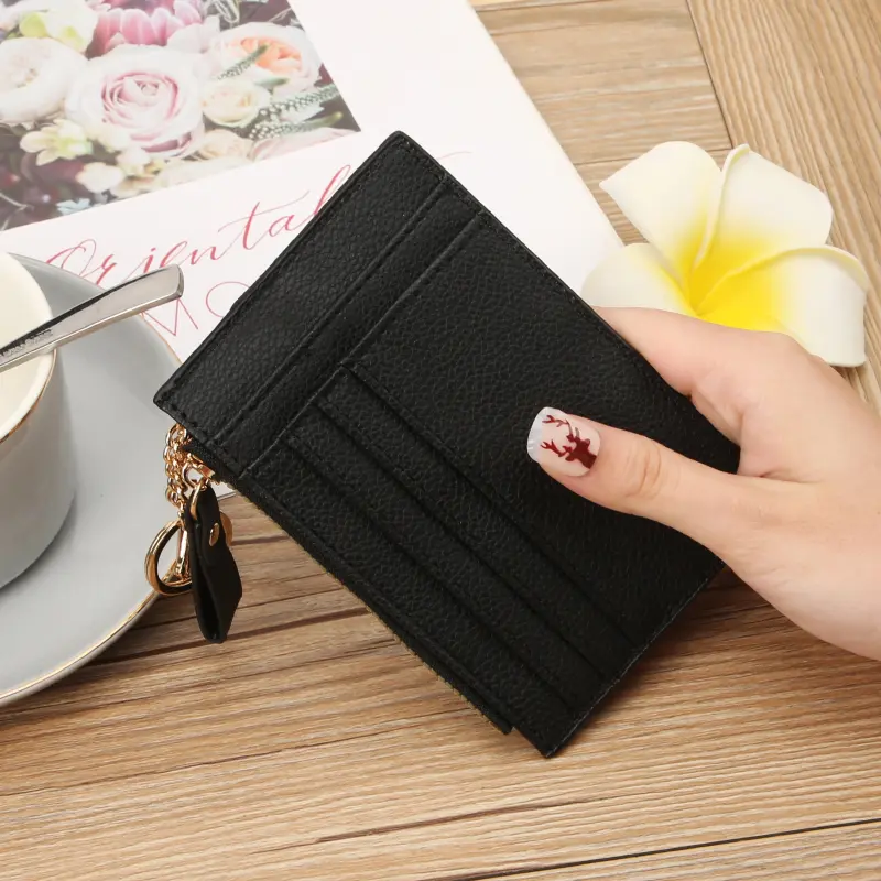 New mini student Korean women's foreign trade purse keychain cute multi-card simple creative card bag