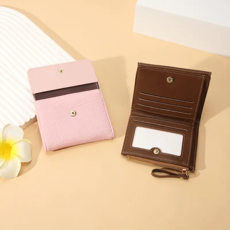 New Spring and Summer Light-colored Versatile Design Wallet: Simple and Fashionable Women's Handheld Purse Cross-border