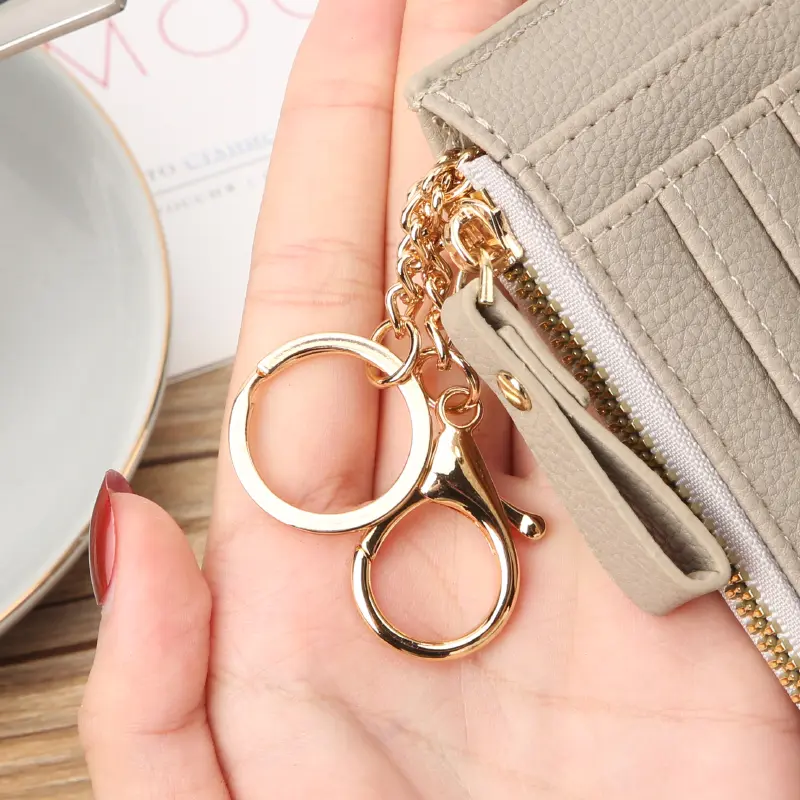 New mini student Korean women's foreign trade purse keychain cute multi-card simple creative card bag