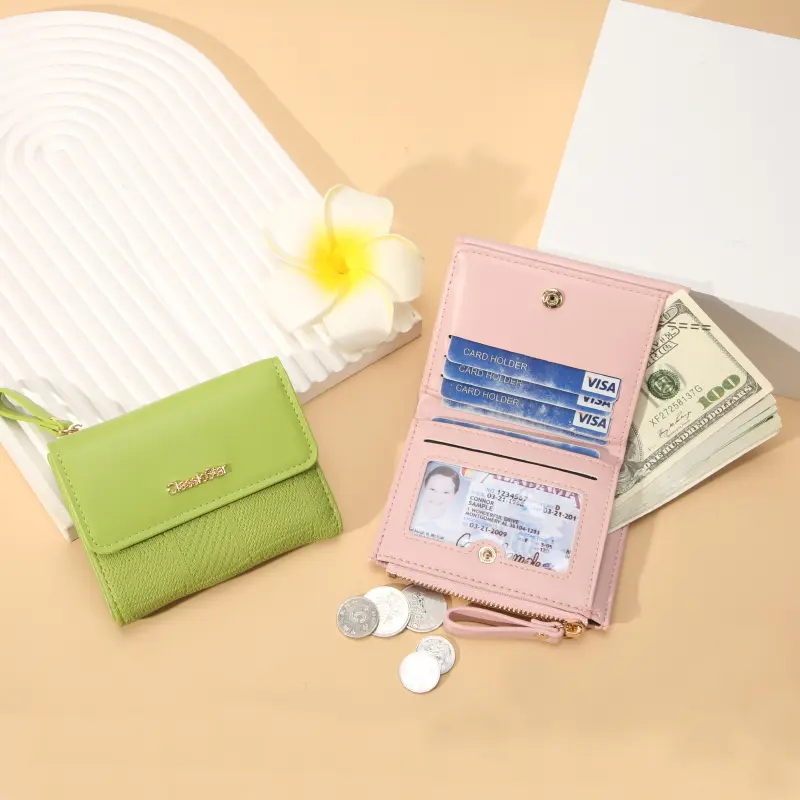 New Spring and Summer Light-colored Versatile Design Wallet: Simple and Fashionable Women's Handheld Purse Cross-border