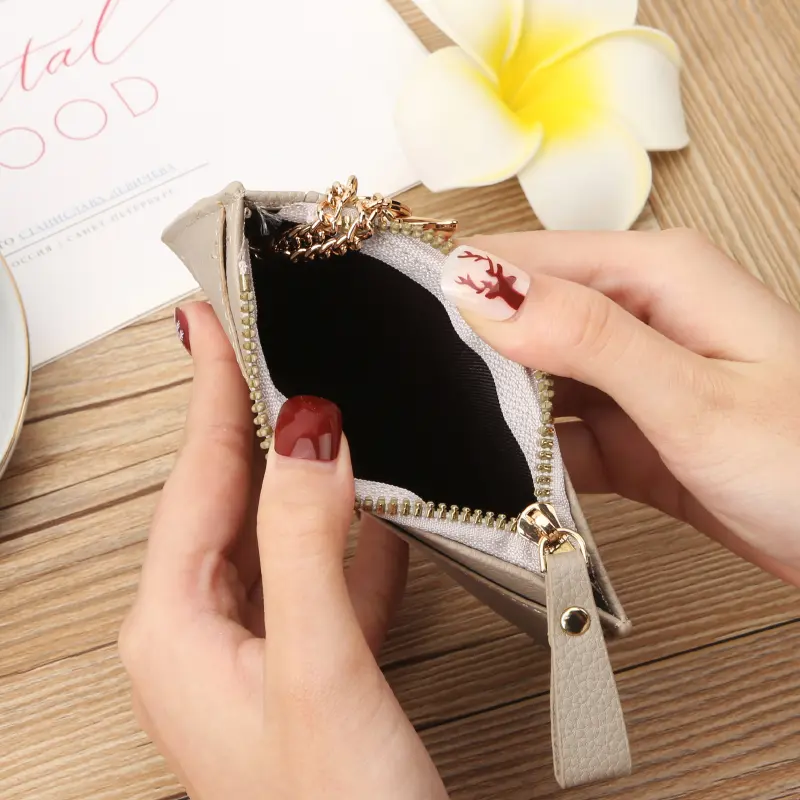 New mini student Korean women's foreign trade purse keychain cute multi-card simple creative card bag