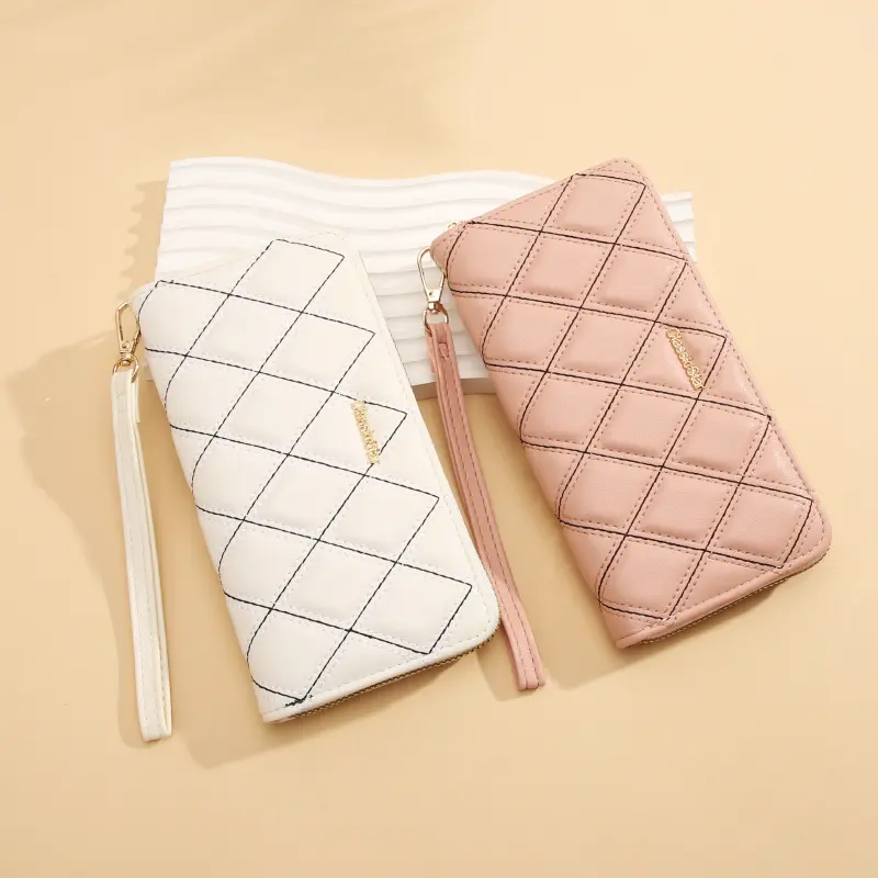 Ins New Hexagon European and American Women's Small Wallet for Women Long-term Student Coin Purse with Mobile Phone Pocket and C
