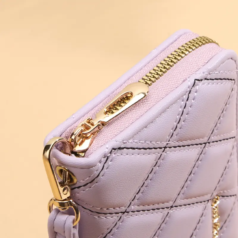 Ins New Hexagon European and American Women's Small Wallet for Women Long-term Student Coin Purse with Mobile Phone Pocket and C