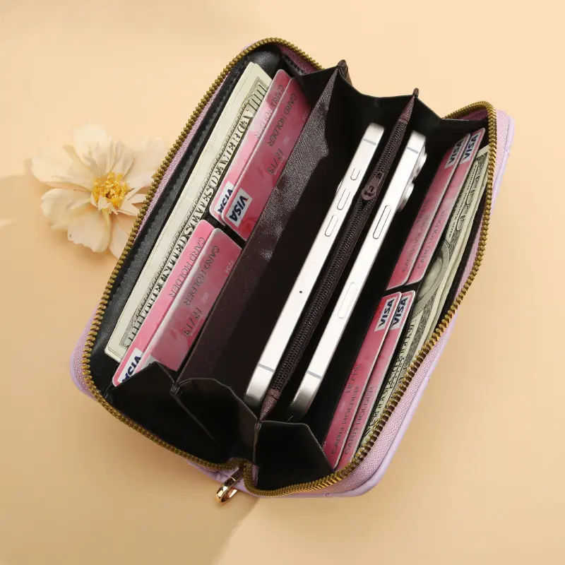 Ins New Hexagon European and American Women's Small Wallet for Women Long-term Student Coin Purse with Mobile Phone Pocket and C