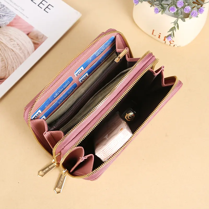 New women's crossbody bag Korean version of summer fashion shoulder bag with large capacity double zipper mobile phone bag