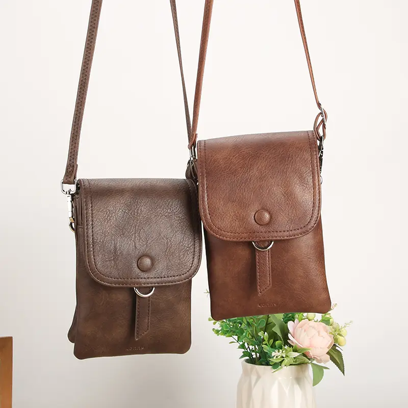 Everything vertical Japanese and South Korea change simple mobile phone bag retro mini single shoulder crossbody small bag fashi