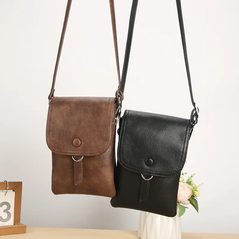 Everything vertical Japanese and South Korea change simple mobile phone bag retro mini single shoulder crossbody small bag fashi
