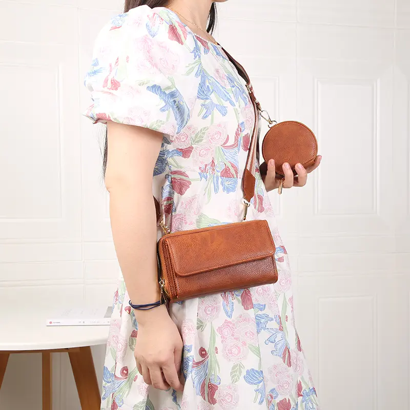 New INS niche design single shoulder crossbody bag, mobile phone bag with key bag, multifunctional mother and child bag