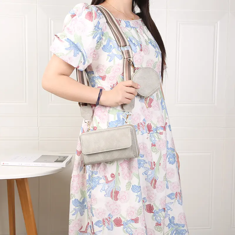 New INS niche design single shoulder crossbody bag, mobile phone bag with key bag, multifunctional mother and child bag