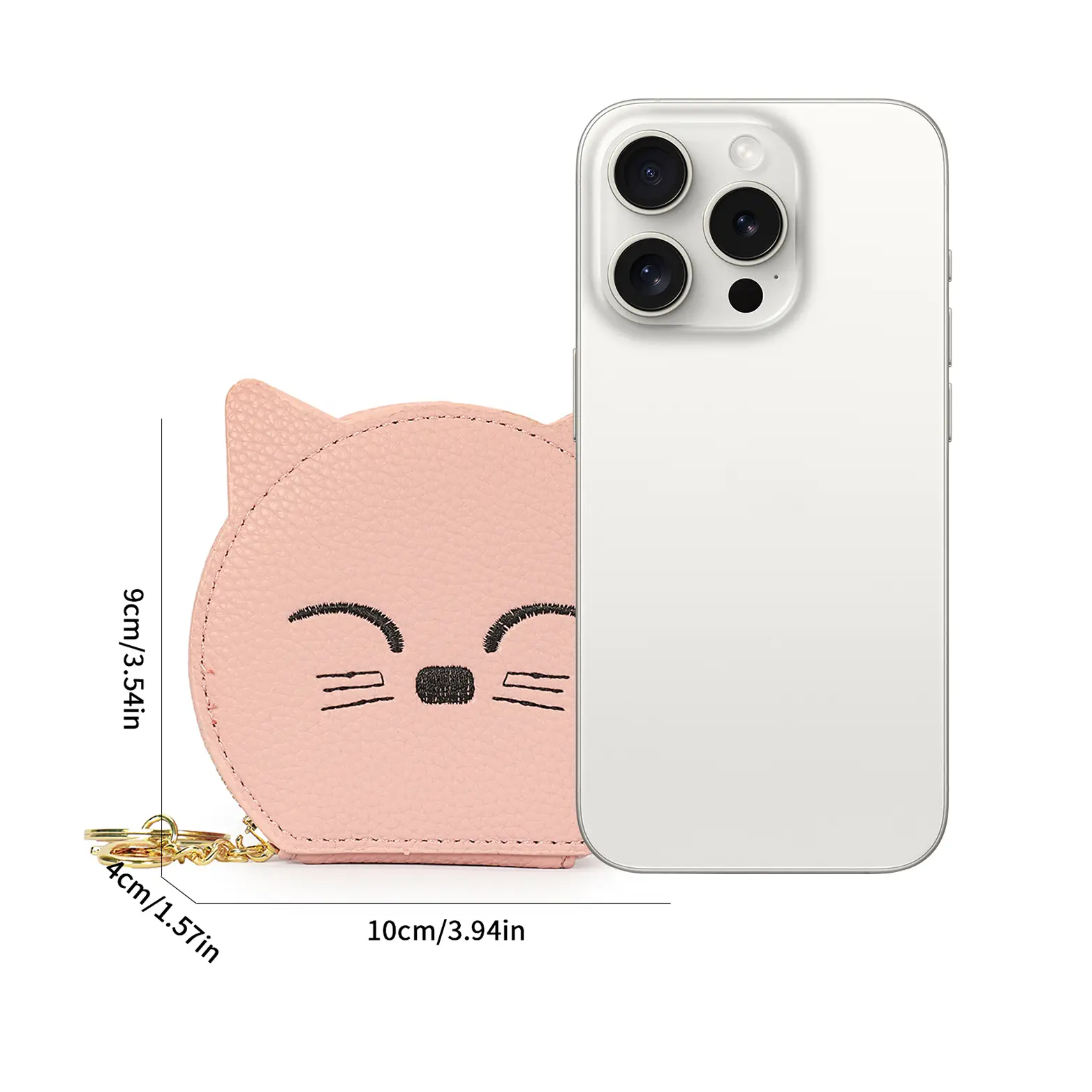 New model with mirror mouth, red envelope, cute hand-held keychain, multifunctional cartoon cat, cute wallet