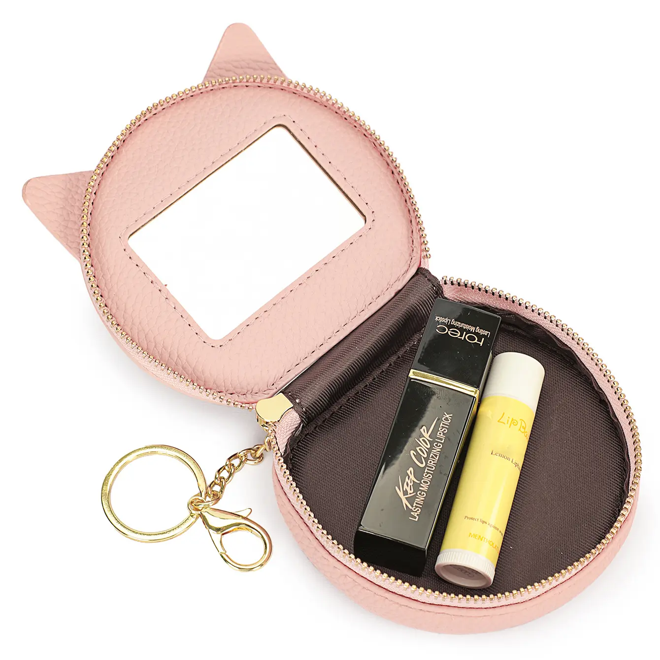 New model with mirror mouth, red envelope, cute hand-held keychain, multifunctional cartoon cat, cute wallet