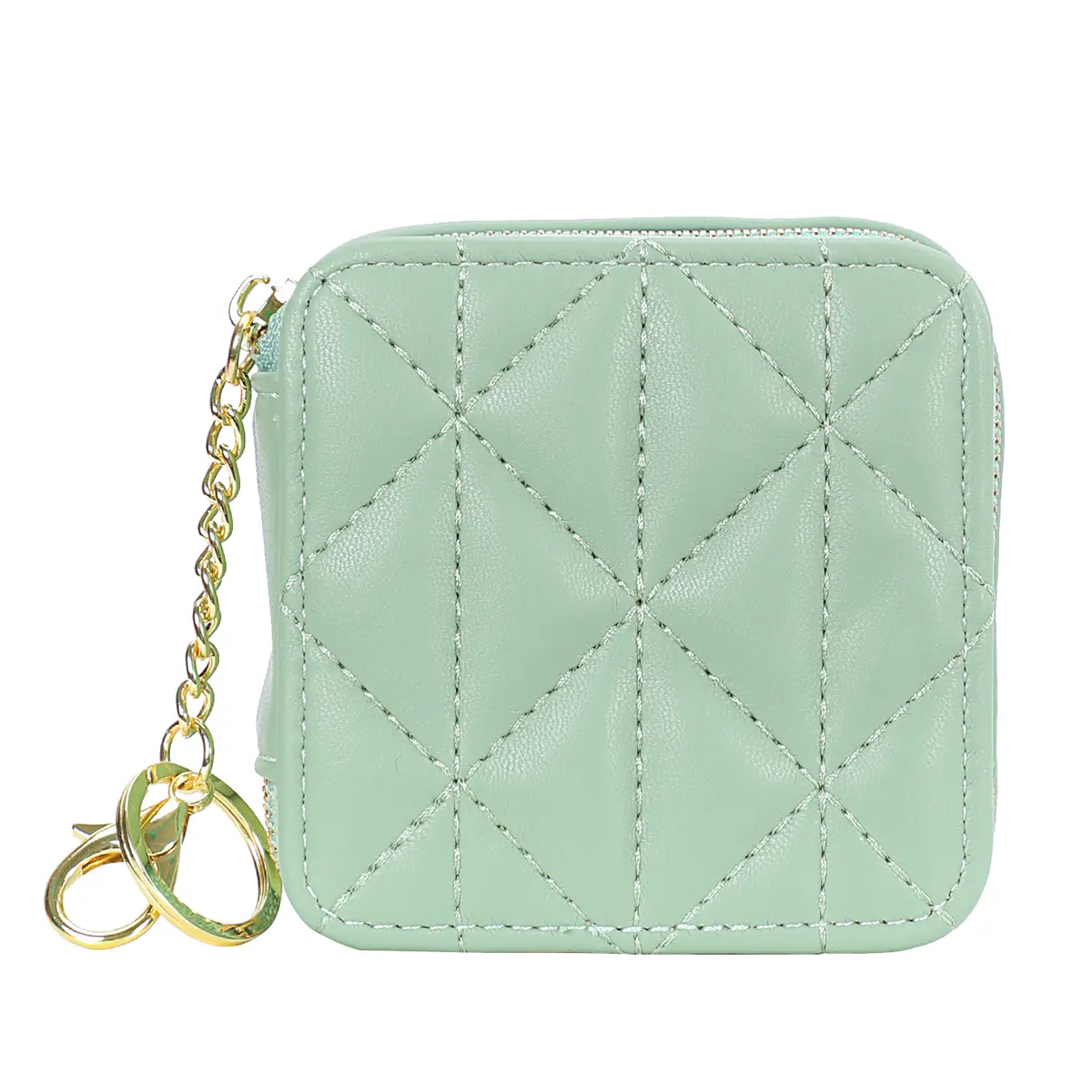 Women's diamond patterned mouth red bag, fashionable and portable with high-definition mirror makeup, zero wallet, key bag